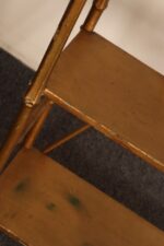 Petite Folk Art Victorian Style Gold Bamboo Three Tier Curio Shelf / Bookshelf - Image 7