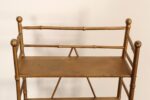 Petite Folk Art Victorian Style Gold Bamboo Three Tier Curio Shelf / Bookshelf - Image 9