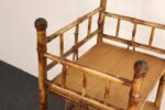 Victorian Style Torched Bamboo and Grasscloth Four-Tier Etagere / Bookshelf - Image 17
