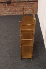 Petite Folk Art Victorian Style Gold Bamboo Three Tier Curio Shelf / Bookshelf - Image 15