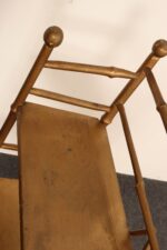 Petite Folk Art Victorian Style Gold Bamboo Three Tier Curio Shelf / Bookshelf - Image 16