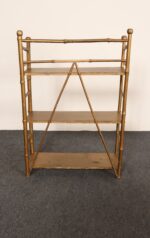 Petite Folk Art Victorian Style Gold Bamboo Three Tier Curio Shelf / Bookshelf - Image 20