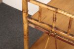 Victorian Style Torched Bamboo and Grasscloth Four-Tier Etagere / Bookshelf - Image 23