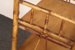 Victorian Style Torched Bamboo and Grasscloth Four-Tier Etagere / Bookshelf - Image 21