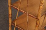 Victorian Style Torched Bamboo and Grasscloth Four-Tier Etagere / Bookshelf - Image 20