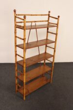English Aesthestic Movement Bamboo Five Tier Curio Shelf / Etagere / Bookshelf - Image 2