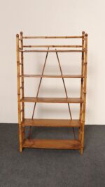 English Aesthestic Movement Bamboo Five Tier Curio Shelf / Etagere / Bookshelf - Image 3