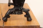 Vintage Cast Iron Owl Andirons with Yellow / Amber Blown Glass Eyes - Image 27