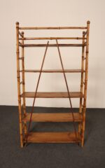 English Aesthestic Movement Bamboo Five Tier Curio Shelf / Etagere / Bookshelf - Image 8