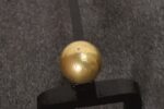 Pair of Vintage French Modernist Iron Andirons with Brass Ball Finial Decoration - Image 12