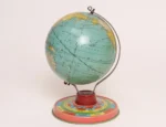 Petite Art Deco Antique Lithograph Terrestrial Globe with Zodiac Calendar Base - Image 2