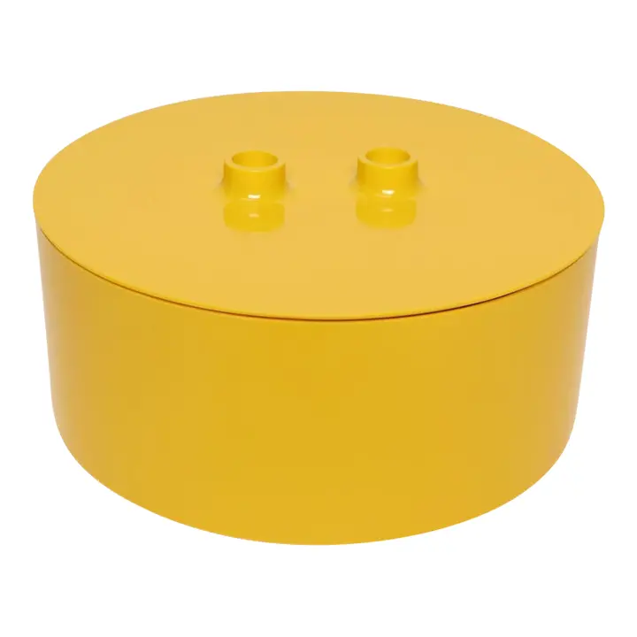 1 1970s Mid-Century Modern Yellow Melamine Lidded Serving Bowl by Massimo Vignelli for Heller - Image 1