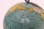 Petite Art Deco Antique Lithograph Terrestrial Globe with Zodiac Calendar Base - Image 8