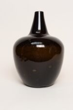 Vintage French Bulbous Mouth Blown Glass Demijohn / Carboy in Dark Olive Green - Image 3
