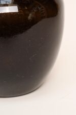 Vintage French Bulbous Mouth Blown Glass Demijohn / Carboy in Dark Olive Green - Image 24