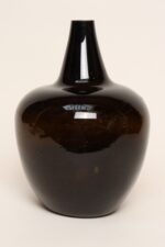 Vintage French Bulbous Mouth Blown Glass Demijohn / Carboy in Dark Olive Green - Image 5