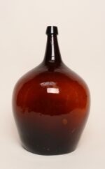 Vintage French Amber Glass Demijohn / Bonbonne Ambrée Brune - Image 2