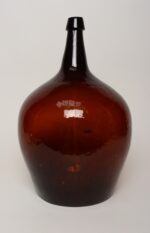 Vintage French Amber Glass Demijohn / Bonbonne Ambrée Brune - Image 5