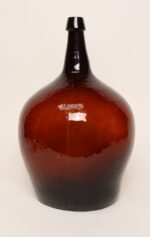 Vintage French Amber Glass Demijohn / Bonbonne Ambrée Brune - Image 3