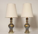 Pair of Hollywood Regency Style Chinoiserie Enamel Glazed Ceramic Table Lamps - Image 2