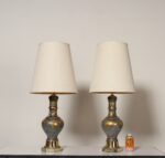 Pair of Hollywood Regency Style Chinoiserie Enamel Glazed Ceramic Table Lamps - Image 4
