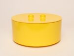 1970s Mid-Century Modern Yellow Melamine Lidded Serving Bowl by Massimo Vignelli for Heller - Image 4