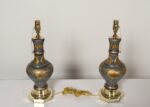 Pair of Hollywood Regency Style Chinoiserie Enamel Glazed Ceramic Table Lamps - Image 10