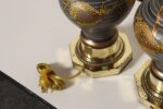Pair of Hollywood Regency Style Chinoiserie Enamel Glazed Ceramic Table Lamps - Image 17