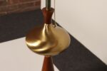 Vintage Sculptural Solid Brass and Walnut Table Lamp by Tony Paul for Westwood - Image 12