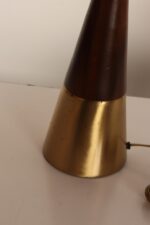 Vintage Sculptural Solid Brass and Walnut Table Lamp by Tony Paul for Westwood - Image 15