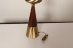 Vintage Sculptural Solid Brass and Walnut Table Lamp by Tony Paul for Westwood - Image 14