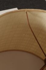 Vintage Burgundy and White Mottled Glazed Ceramic Organic Table Lamp with Shade - Image 21
