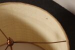 Vintage Burgundy and White Mottled Glazed Ceramic Organic Table Lamp with Shade - Image 22