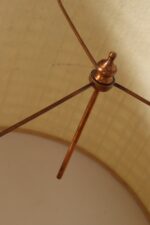Vintage Burgundy and White Mottled Glazed Ceramic Organic Table Lamp with Shade - Image 24