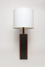 Vintage Slate and Teakwood Studio Craft Table Lamp by Harspwell House - Image 2