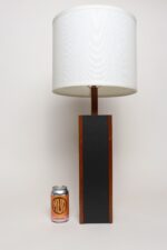 Vintage Slate and Teakwood Studio Craft Table Lamp by Harspwell House - Image 7
