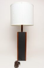 Vintage Slate and Teakwood Studio Craft Table Lamp by Harspwell House - Image 5