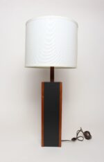 Vintage Slate and Teakwood Studio Craft Table Lamp by Harspwell House - Image 4