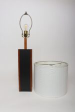 Vintage Slate and Teakwood Studio Craft Table Lamp by Harspwell House - Image 6