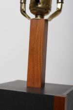 Vintage Slate and Teakwood Studio Craft Table Lamp by Harspwell House - Image 14