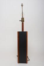Vintage Slate and Teakwood Studio Craft Table Lamp by Harspwell House - Image 9
