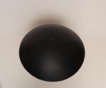 Art Deco Copper / Aluminum Column Dual Socket Table Lamp with Black Dome Shade - Image 7