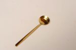 Vintage Italian Modernist Polished Brass Apple-Form Mela Sugar Bowl with Spoon - Image 16