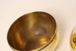 Vintage Italian Modernist Polished Brass Apple-Form Mela Sugar Bowl with Spoon - Image 15