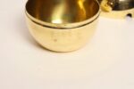 Vintage Italian Modernist Polished Brass Apple-Form Mela Sugar Bowl with Spoon - Image 11