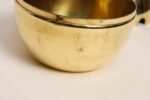 Vintage Italian Modernist Polished Brass Apple-Form Mela Sugar Bowl with Spoon - Image 12