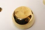 Vintage Italian Modernist Polished Brass Apple-Form Mela Sugar Bowl with Spoon - Image 9