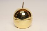 Vintage Italian Modernist Polished Brass Apple-Form Mela Sugar Bowl with Spoon - Image 2