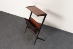 Vintage Italian Magazine Table in Walnut, Leather, and Metal Attr. to Ico Parisi - Image 2