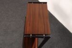 Vintage Italian Magazine Table in Walnut, Leather, and Metal Attr. to Ico Parisi - Image 12